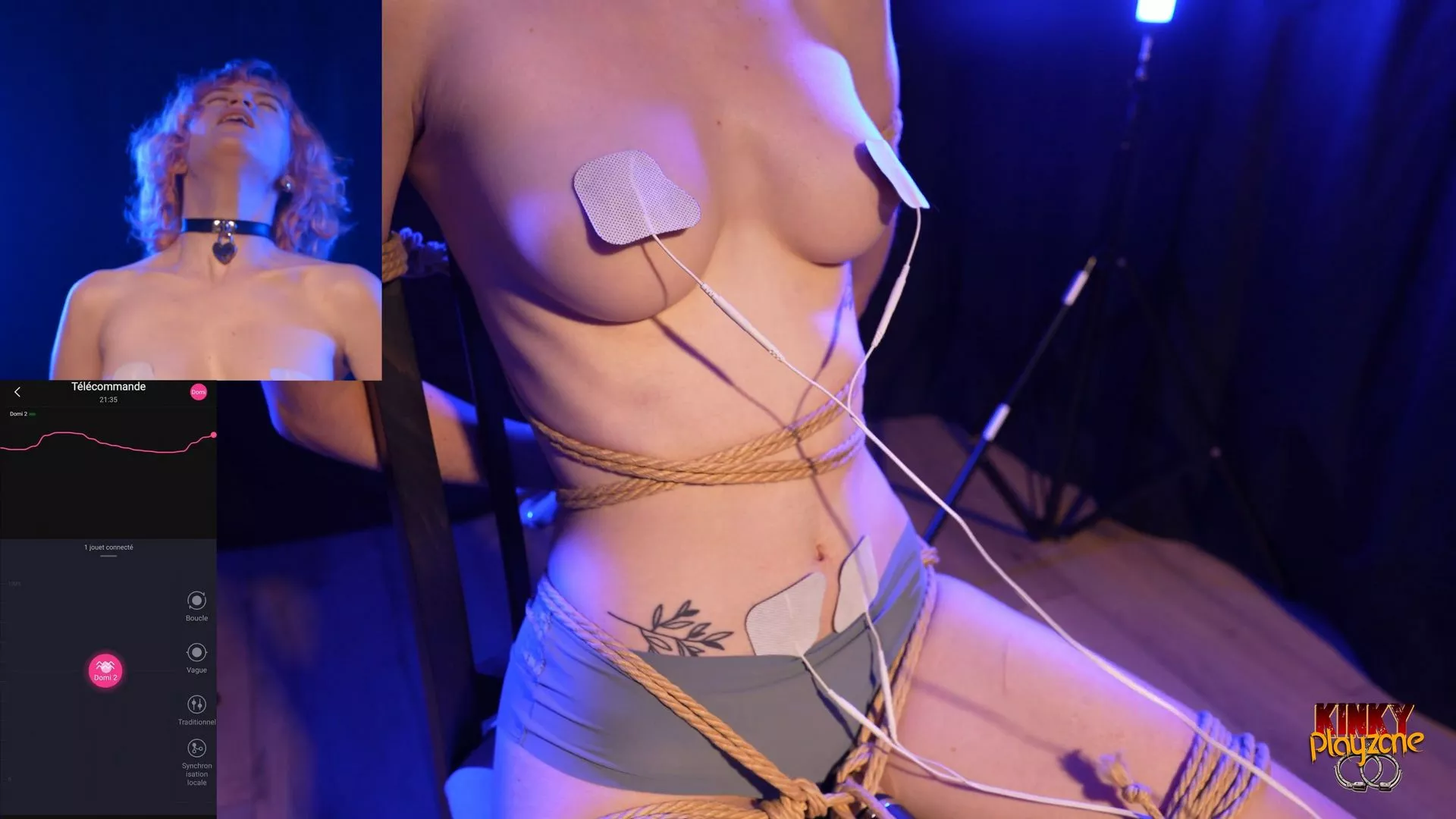 Screenshot 3 of the video: Kpz009 Lous First Electro Play And Vibrator Experience